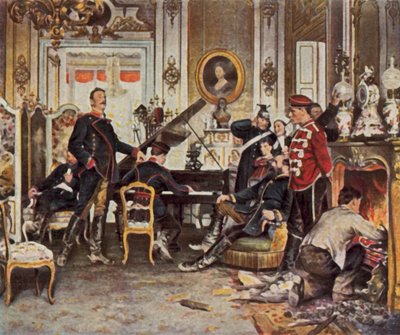 I oppstillingsområdet utenfor Paris av Anton Alexander von (after) Werner