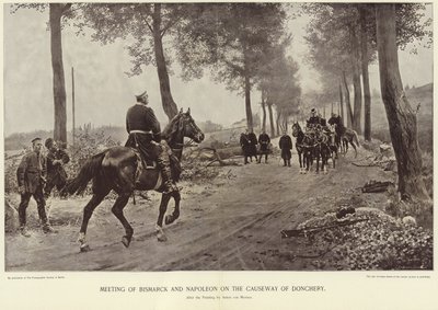 Møte mellom Bismarck og Napoleon på motorveien til Donchery av Anton Alexander von Werner