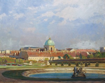 Utsikt over Salesian-kirken av Anton Hans Karlinsky