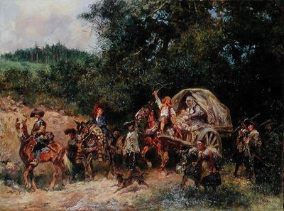Camp Followers, ca. 1900 (olje på lerret) av Anton Hoffmann