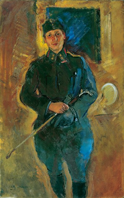 Otto von Aichelburg-Zossenegg som kavaleriløytnant av Anton Kolig