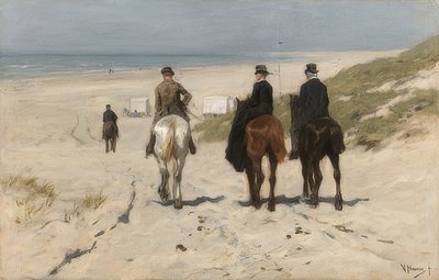 Hestetur på stranden. 1876 av Anton Mauve