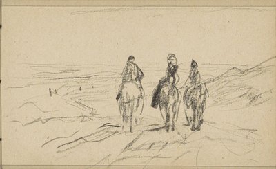 Tre ryttere i sanddynene av Anton Mauve