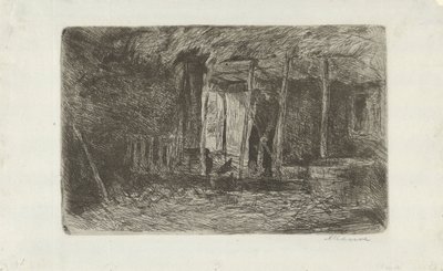 Høyfjøs av Anton Mauve