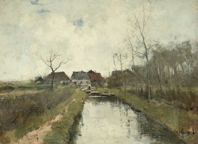 Hus på en grøft av Anton Mauve