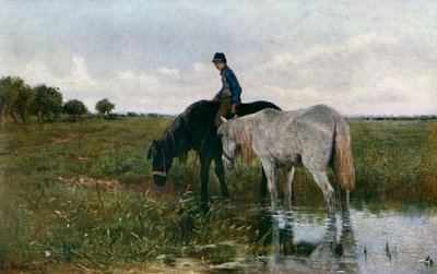 Vanningshester, 1871, 1912. av Anton Mauve