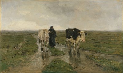 Beiting. Sannsynligvis 1880-tallet av Anton Mauve