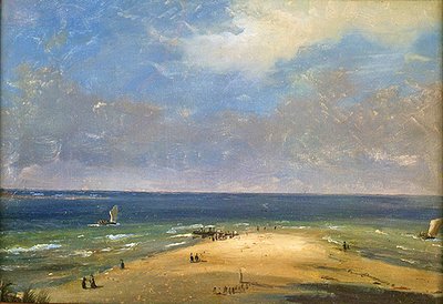 Stranden i Marseille (olje på papir) av Anton Melbye