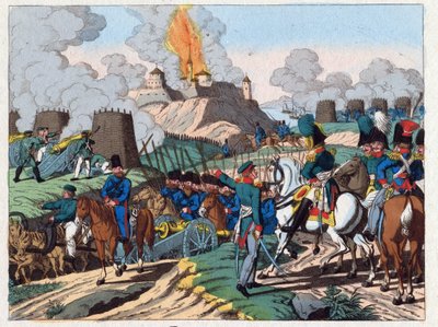 Russisk-tyrkisk krig (1828–29) - Beleiringen av Brailov-festningen 7. juni av Anton Paul Eisen