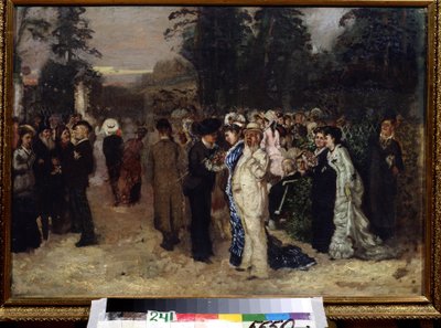 Offentlige festligheter i Sokolniki Park (Moskva) (Offentlig glede i Sokolniki). Maleri av Nikolai Pavlovich Chekhov (1859-1889). Olje på lerret, russisk kunst. Statens sentrale litterære museum, Moskva. av Anton Pavlovich Chekhov