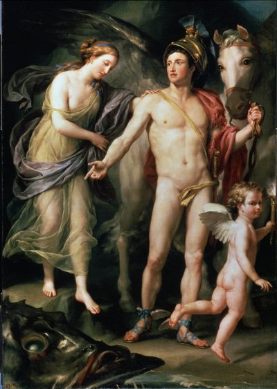 Andromede og Persee holder Pegase-festet sitt av Anton Raphael Mengs