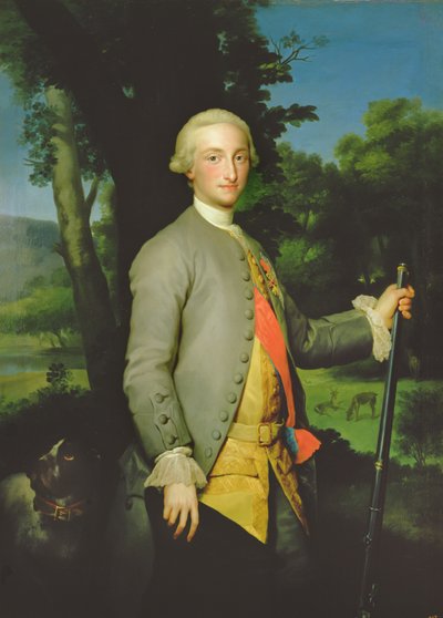 Charles de Bourbon (1748-1819) Prins av Asturias (olje på lerret) av Anton Raphael Mengs