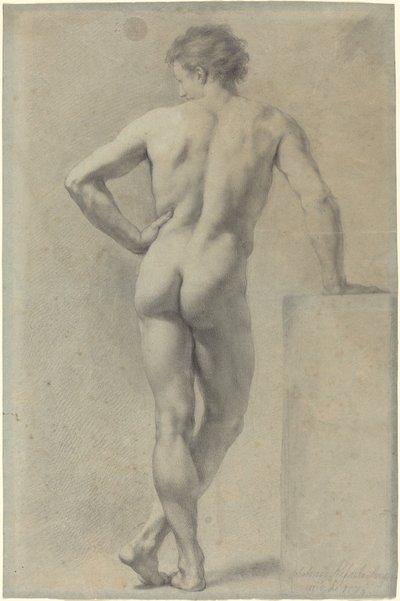 Mannlig nakenstudie av Anton Raphael Mengs