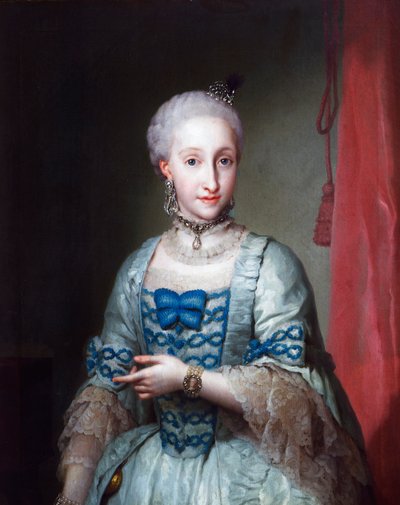 Portrett av Infanta Maria Josefa fra Spania, av Anton Raphael Mengs, maleri av Anton Raphael Mengs