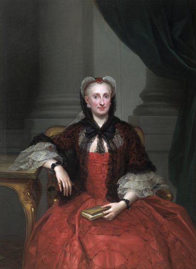 Portrett av Maria Amalia av Sachsen 17241760, dronningkonsort av Spania, ca 1760 av Anton Raphael Mengs
