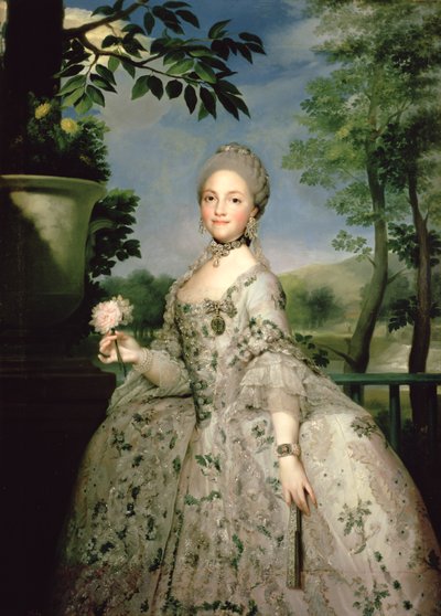 Portrett av Marie-Louise av Bourbon (1751-1819) (olje på lerret) av Anton Raphael Mengs
