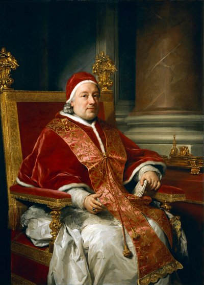 Portrett av pave Clement xIII Rezzonico, av Anton Raphael Mengs av Anton Raphael Mengs