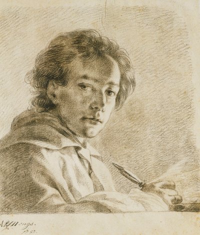 Portrett av kunstneren, 1750 av Anton Raphael Mengs