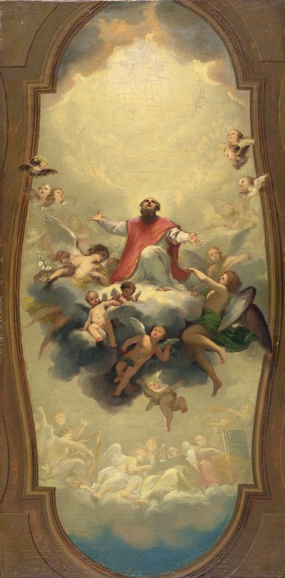 St. Eusebius Carried to Heaven, ca. 1757 (olje på lerret) av Anton Raphael Mengs
