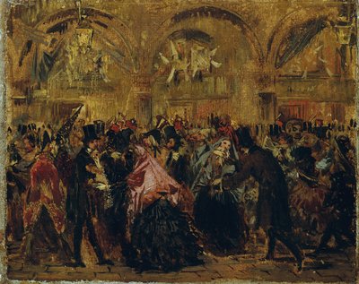 Karneval på Markusplassen i Venezia av Anton Romako