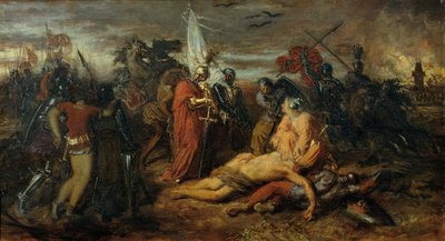 Rudolf von Habsburg ved liket av Přemysl Ottokar, konge av Böhmen av Anton Romako