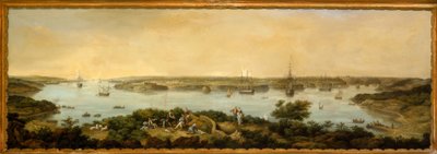 Utsikt over havnen i Mahon, Menorca av Anton Schranz
