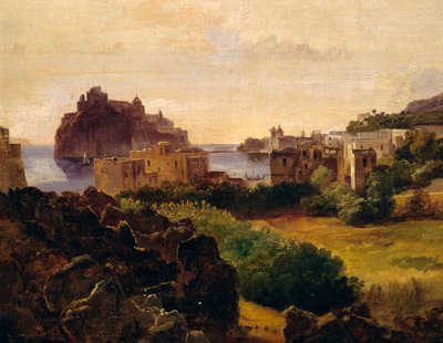 Utsikt over Ischia med slott av Anton Sminck Pitloo