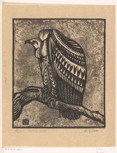 Gier (original tittel på objekt) av Anton Vincent Emanuel Pohl (signed by artist)