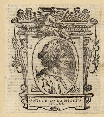 Portrett av Anthony av Messina, italiensk maler fra Messina, Sicilia, fra den italienske renessansen, ca. 1430-1479 av Antonello da (after) Messina