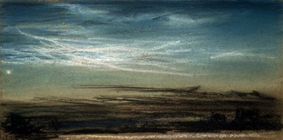 Solnedgang og nattlys sky, 6. juli 1885 av Frederick (attr. to) Barnard
