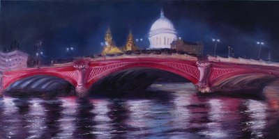 St Paul's, Blackfriars Bridge, 2013 (olje på lerret) av Antonia Myatt