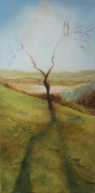 Kyssetreet, 2013 (olje på lerret) av Antonia Myatt