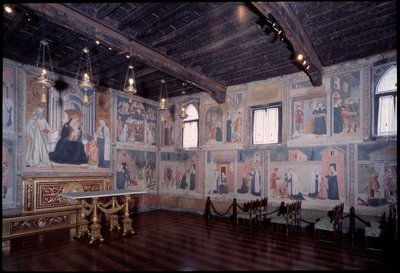 Generelt syn på livet til St Francesca roman (fresco av Antoniazzo Romano