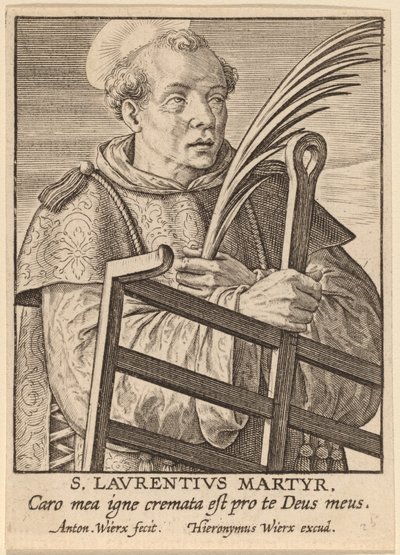 St. Lawrence Martyr av Antonie Wierix