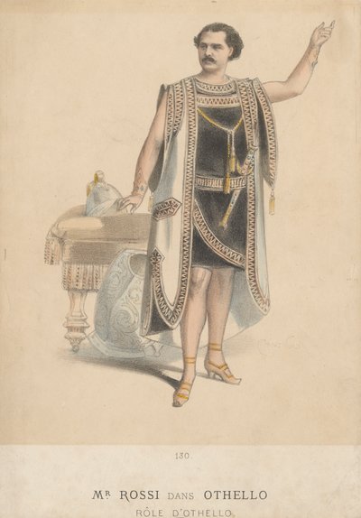 Mr. Rossi som Othello av Antonin Marie Chatiniere