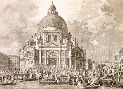 Ducal festligheter, Doge og Signoria av Venezia på årlige festen for Vår Frue av helse av Antonio (after) Canaletto