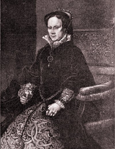 Mary Tudor av Antonio (after) Ciseri