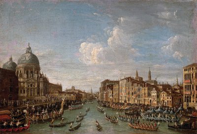 Historisk Regatta av Venezia av Antonio (follower of) Canaletto