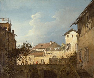 The Terrace, ca. 1745 (olje på lerret) av Antonio (follower of) Canaletto