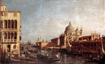 Utsikt over Saluttkirken i Venezia Maleri av verkstedet av Giovanni Antonio Canal dit il Canaletto (1697-1768) 1740-1750 Søn. 48x74 cm vene museo Correr av Antonio (studio of) Canaletto