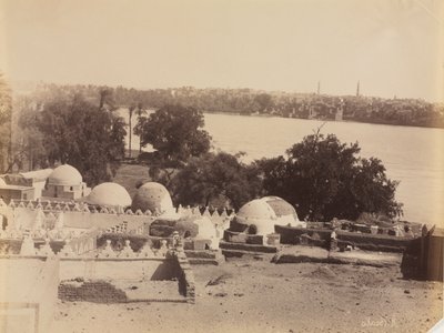 Asyut, Utsikt fra fjellet, ca. 1870-1880. av Antonio Beato
