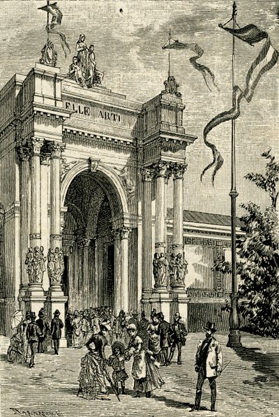 Fine Arts Pavilion, Emilian Exposition, San Michele i Bosco, Bologna, Emilia-Romagna, Italia av Antonio Bonamore