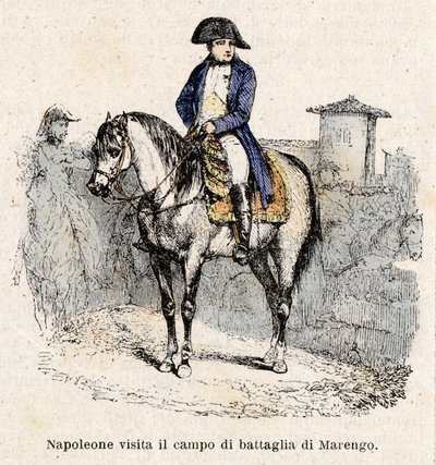 Napoleon Bonaparte i Italia, besøker slagmarken Marengo av Antonio Bonamore