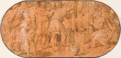 Elias ofrer i Akabs nærvær. Rundt 1557 av Antonio Campi