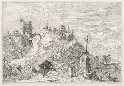 Visninger: En pilegrim ved bønn av Antonio Canaletto