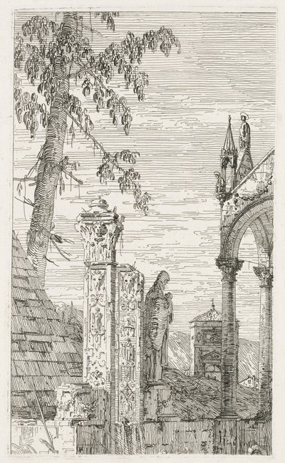 Visninger: Fragmenter av skulptur, 1735-1746. av Giovanni Antonio Canal