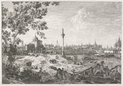 Utsikt: Imaginær utsikt over Padova av Antonio Canaletto