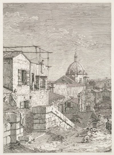 Visninger: Huset med inskripsjonen, 1735-1746. av Giovanni Antonio Canal