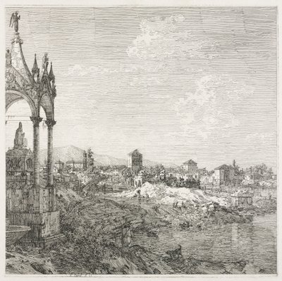 Visninger: Graven til en biskop av Antonio Canaletto