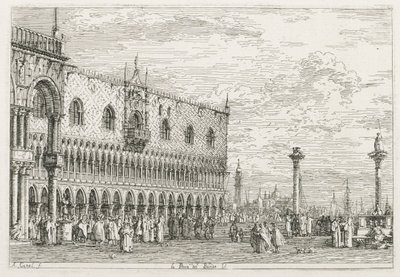 Visninger: Proklamasjonssteinen i Venezia av Antonio Canaletto